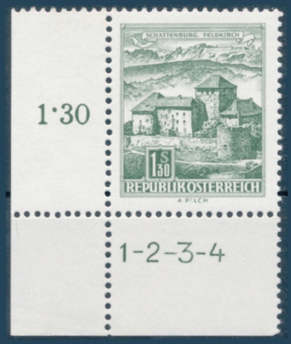 Briefmarke mit Symbolzahl(en)